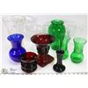 Image 1 : 10) 10 VASES IN DIFFERENT COLORS & SIZES - SOME