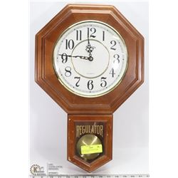 BULOVA QUARTZ REGULATOR WALL CLOCK.