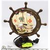Image 1 : VINTAGE DUTCH SHIPS WHEEL LAMP.
