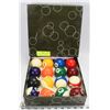 Image 1 : SET OF POOL BALLS WITH BOX.