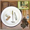Image 1 : BOX W/VINTAGE & ANTIQUE ITEMS: OLD COW