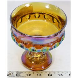 ANTIQUE CARNIVAL GLASS CANDY DISH