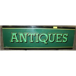 ANTIQUE 48"X16" LARGE WOOD SIGNED ADVERTISING