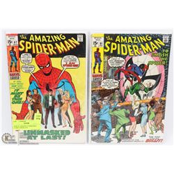 PAIR OF AMAZING SPIDER-MAN COMICS FROM 1970