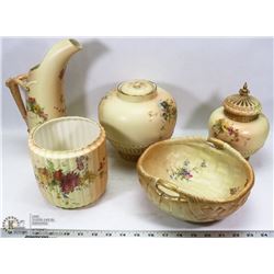 SET OF 5 ROYAL WORCESTER ENGLAND #'D CHINA
