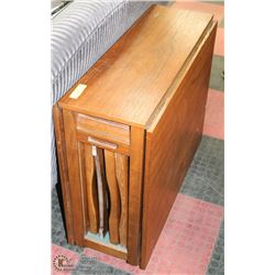 WOOD FOLDING DINING TABLE SET WITH CHAIRS.