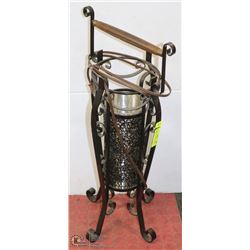 1960'S METAL ASHTRAY LAMP, WORKS