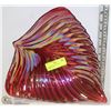 Image 1 : LARGE RED CANDY DISH IRIDESCENT