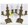 Image 1 : SET OF 2 SOLID BRASS CANDLE STICK HOLDERS