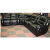Image 1 : SHOWHOME BLACK LEATHERETTE DELUXE RECLINING
