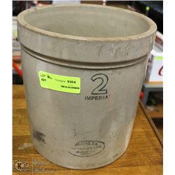MEDALTA 2 GALLON IMPERIAL CROCK