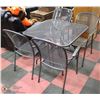 Image 1 : METAL PATIO TABLE WITH 4 CHAIRS