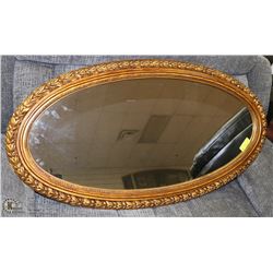 LARGE OVAL FRAMED MIRROR 23 X 44