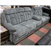 Image 1 : NEW LIGHT BLUE FABRIC RECLINING 78" SOFA WITH 51"