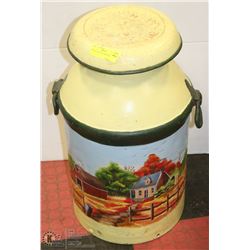PAINTED CREAM JUG WITH LID