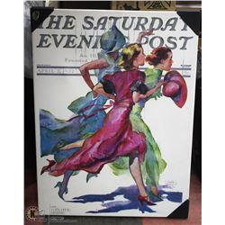 LARGE CANVAS "THE SATURDAY EVENING POST,