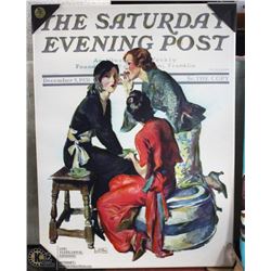 LARGE CANVAS "THE SATURDAY EVENING POST,