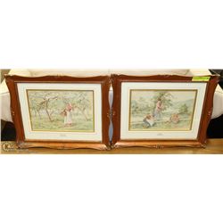 SET OF 2 MATCHING WATER COLOR ORIGINALS BY