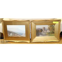 SET OF 2 ALIKE FRAMES ORIGINAL WATERCOLOR