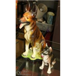 LARGE AND MEDIUM GERMAN SHEPHERD STATUES