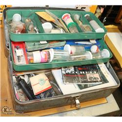 VINTAGE TACKLE BOX WITH CONTENTS