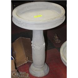 CONCRETE 2 PIECE ACORN BIRD BATH 16"X23"
