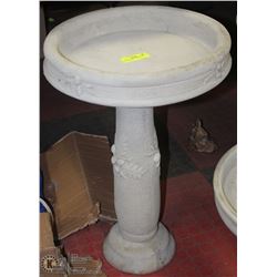 CONCRETE 2 PIECE ACORN BIRD BATH 16"X23"