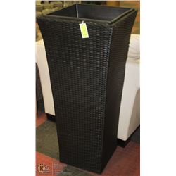 TALL WICKER PLANTER 41" TALL.