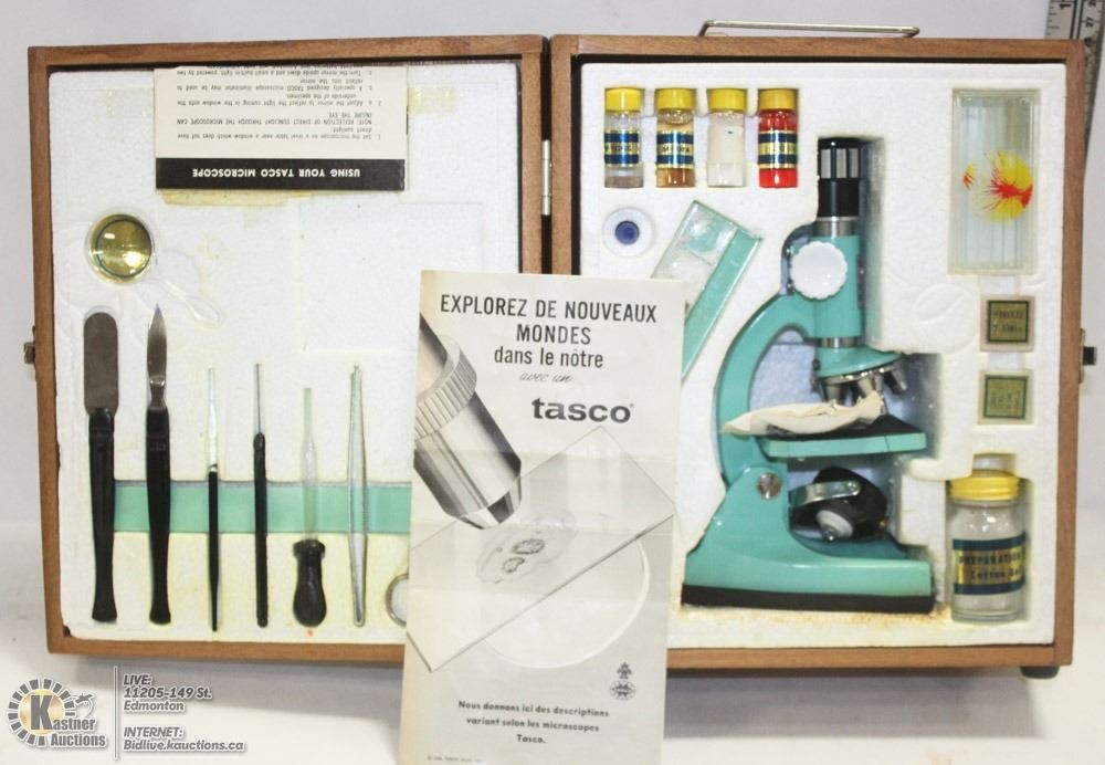 VINTAGE TASCO DELUXE COMPLETE MICROSCOPE KIT