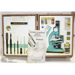 VINTAGE TASCO DELUXE COMPLETE MICROSCOPE KIT