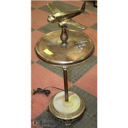 1940'S BRASS DC3  AIRPLANE ASHTRAY