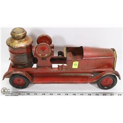 ANTIQUE METAL FIRETRUCK TOY