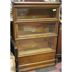 ANTIQUE GLOBE STACKING BARRISTERS BOOKCASE
