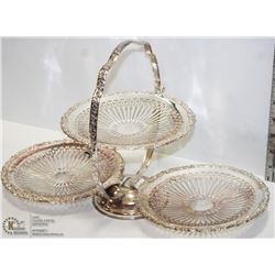 RARE VINTAGE ENGLISH 1950S QUEEN ANN SILVER PLATED FOLDING