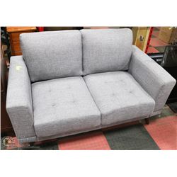 NEW 57" FABRIC GREY LOVE SEAT.