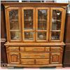 Image 1 : 6 DOOR, 5 DRAWER BUFFET AND HUTCH WOOD AND
