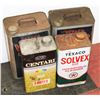 Image 1 : LOT OF 4 METAL SQUARE OLD CONTAINERS INCL TEXACO &