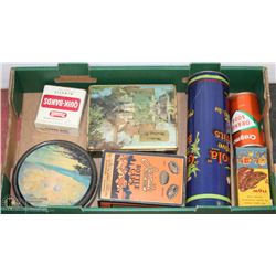 FLAT OF COLLECTIBLE TINS