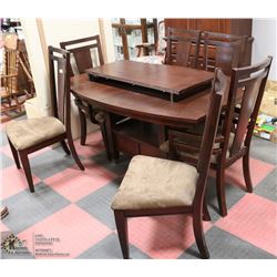 SOLID WOOD DININGROOM TABLE WITH 6 CHAIRS