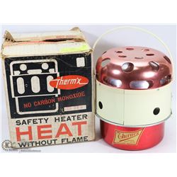 VINTAGE THERM'X 3000BTU PORTABLE SAFETY HEATER,