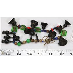 COLUMBIAN TRIBAL NECKLACE WITH GLASS BEADS &