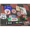 Image 1 : LOT OF 11 METAL SIGNS INCL ROUTE 666, BAD AND