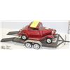Image 2 : CAR ON TRAILER RED DIE CAST
