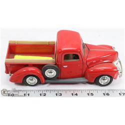 RED 1940 FORD TRUCK DIECAST