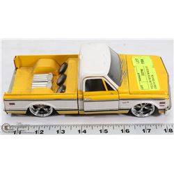 YELLOW WITH WHITE STRIPES 1972 CHEVY TRUCK