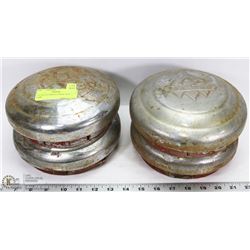 LOT OF 4 INTERNATIONAL HUB CAPS.