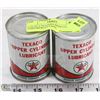 Image 1 : LOT OF 2 TEXACO UPPER CYLINDER COPPERCRAFT CANS