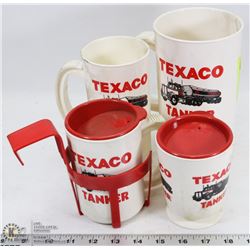 LOT OF 4 TEXACO TANKER CUPS