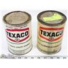 Image 1 : LOT OF 2 TEXACO PAINT CANS - 17-E ALUM & 1U WHITE