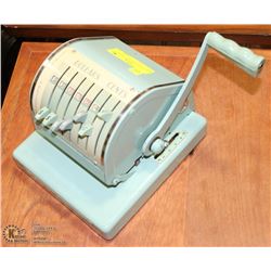 ANTIQUE PAYMASTER STAMP WITH KEY.